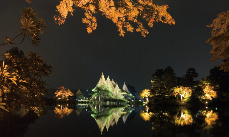 Kenrokuen autumn light-up