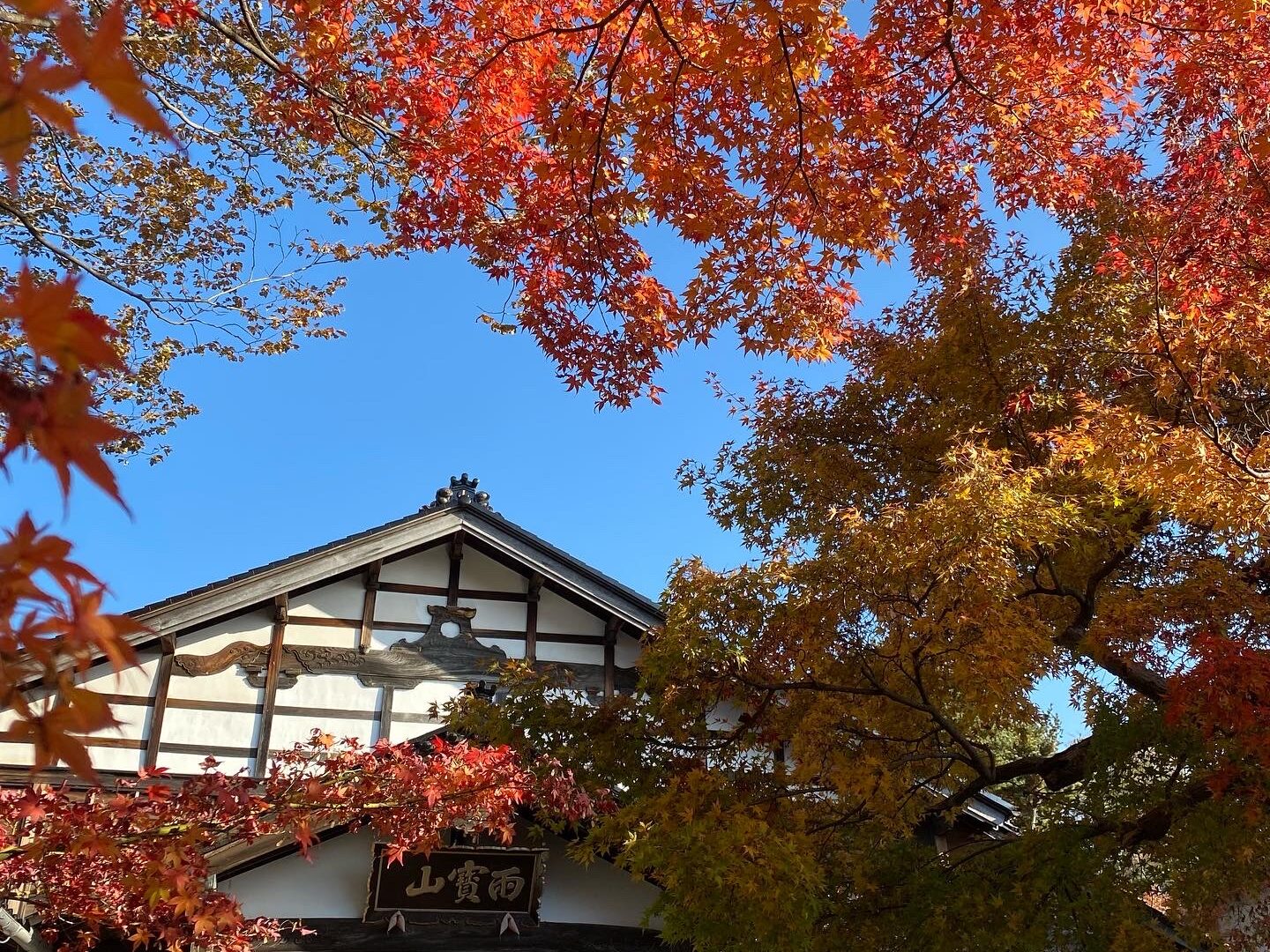 A temple in autumn