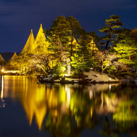 兼六園ライトアップ冬の段